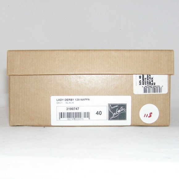 Christian Louboutin 'Lady Derby' black heels 10/40 - Picture 8 of 8